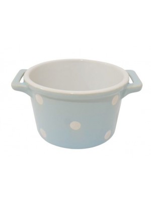 Горшочек в ручками Pastel blue with dots 13 см